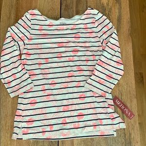 Boat Neck Striped Top
